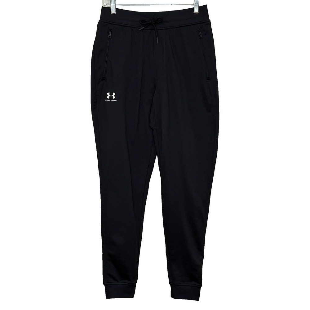Under Armour ColdGear Loose Joggers Mens Medium Black Elastic‎ Waist Tapered Leg